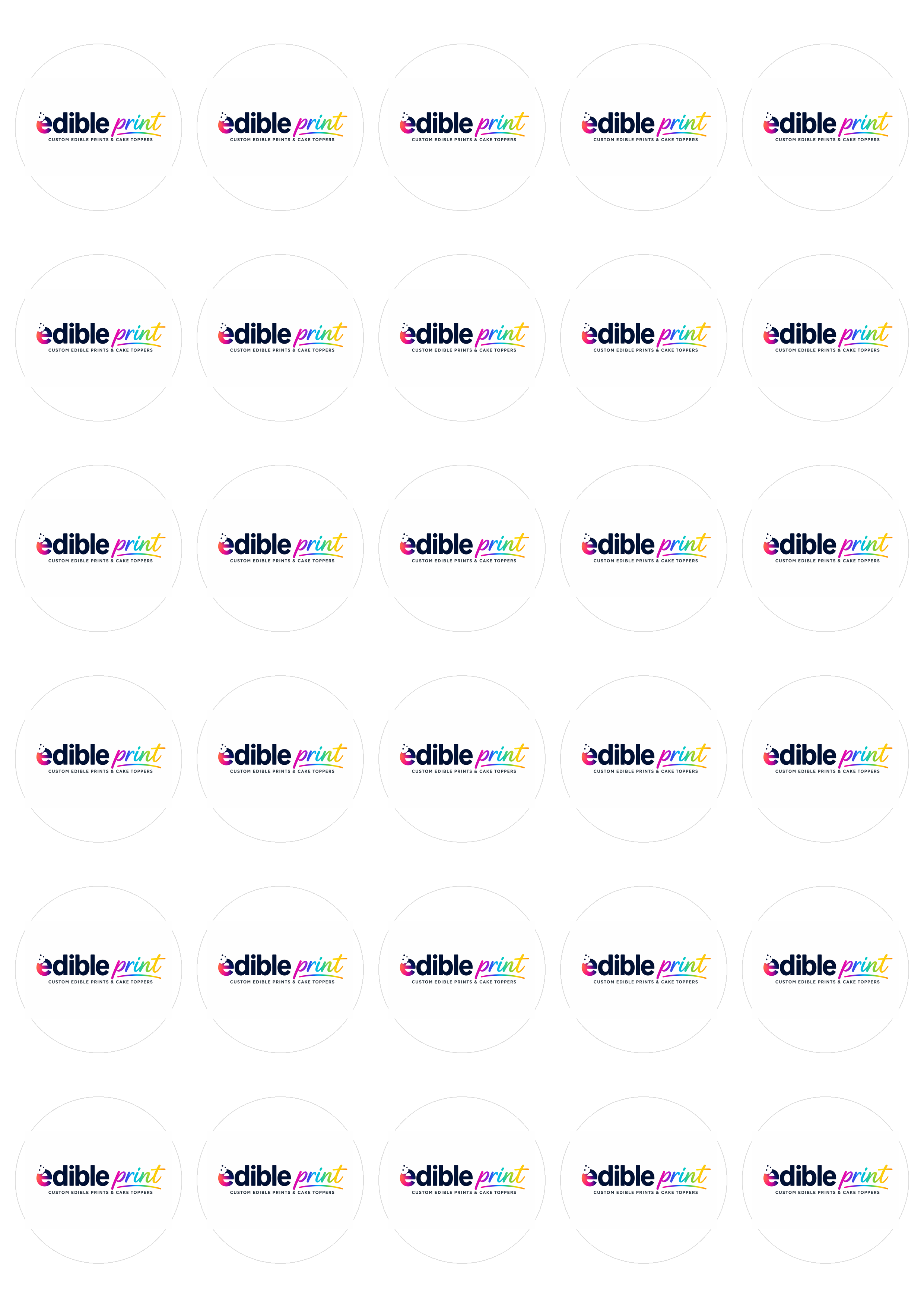 30 x 3.8cm logo circles